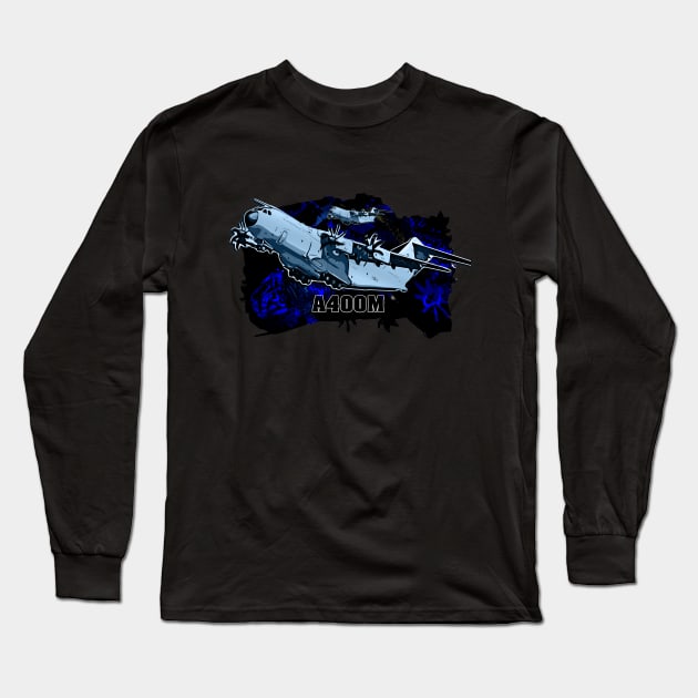 A400M Aircraft Long Sleeve T-Shirt by aeroloversclothing
